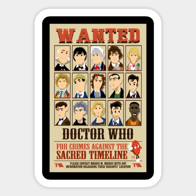 The Doctor is Wanted Sticker by CuddleswithCatsArt